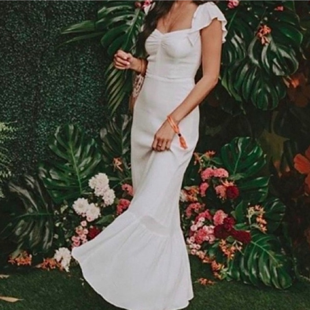 Reformation Butterfly Dress Ivory